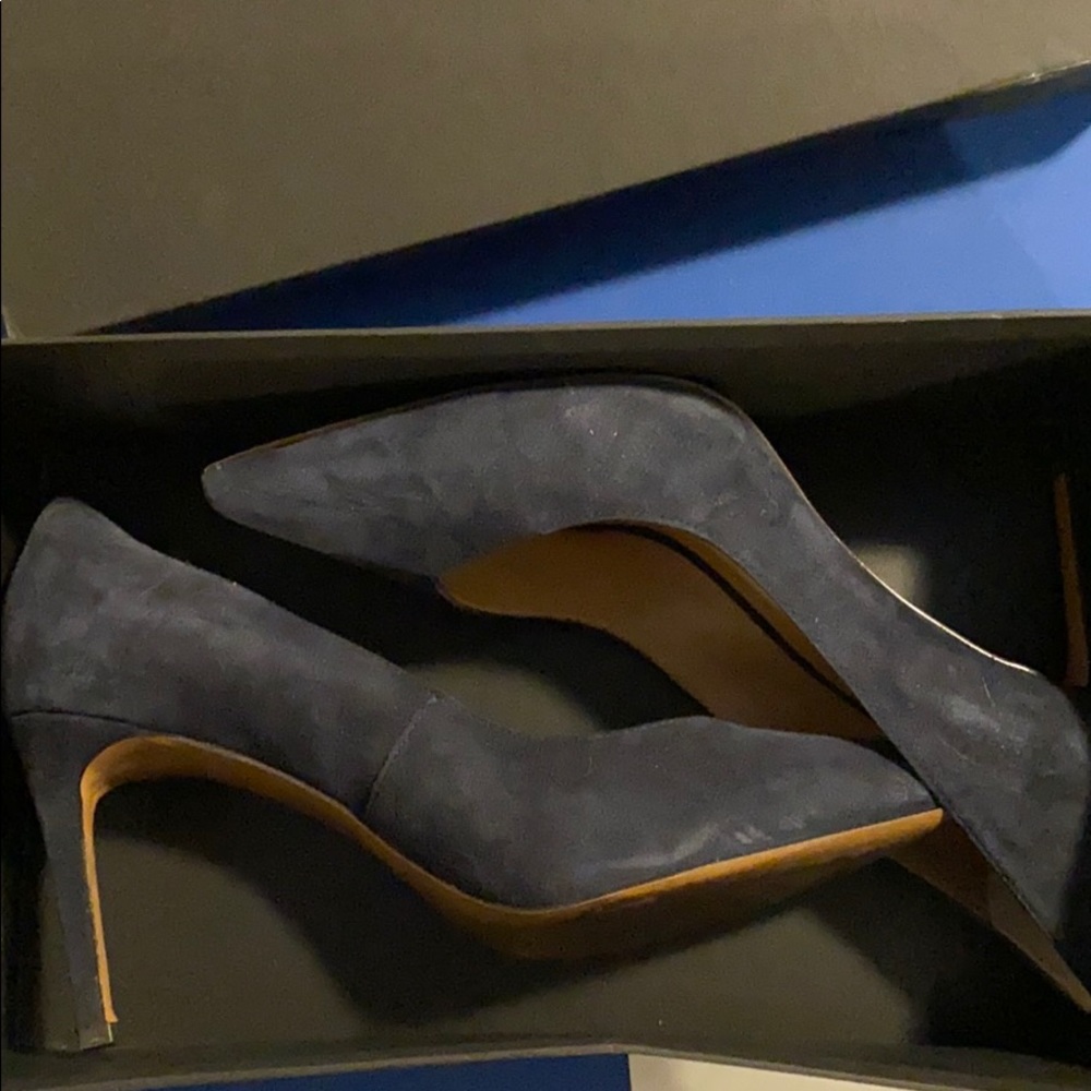 Navy Suede Banana Republic heels worn once